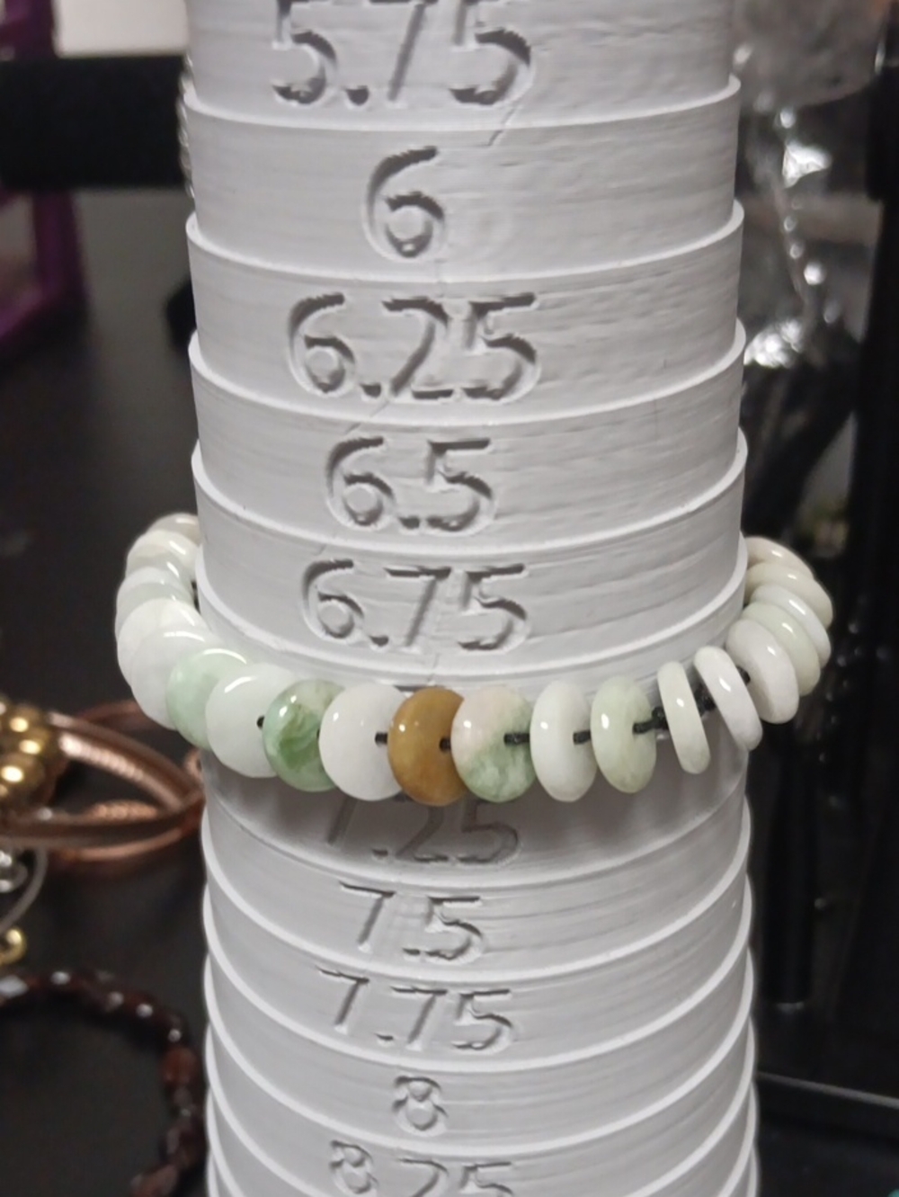 Jade Disc Shape Adjustable Bracelet